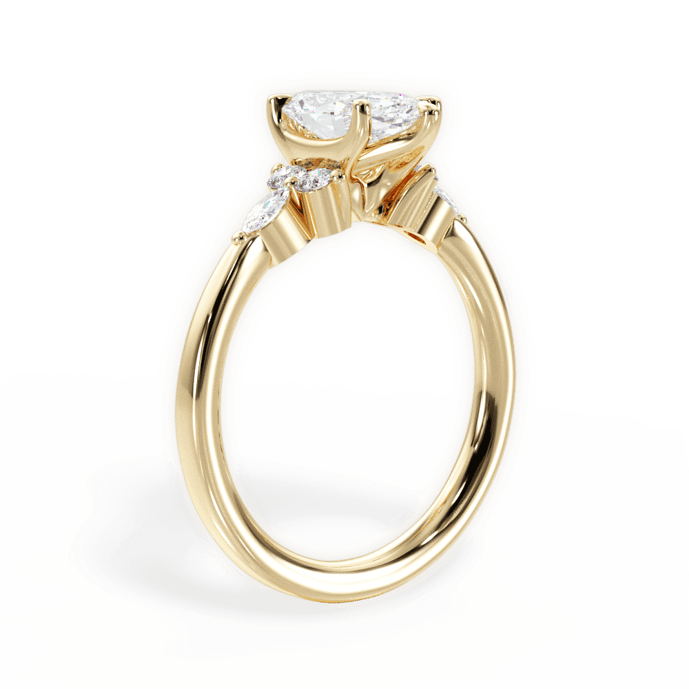 14kt Yellow Gold/18kt Yellow Gold/marquise/front
