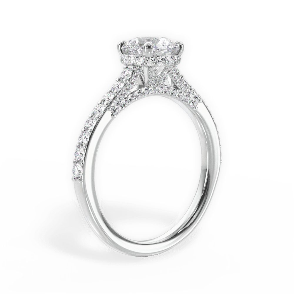 14kt White Gold/18kt White Gold/Platinum/round/front