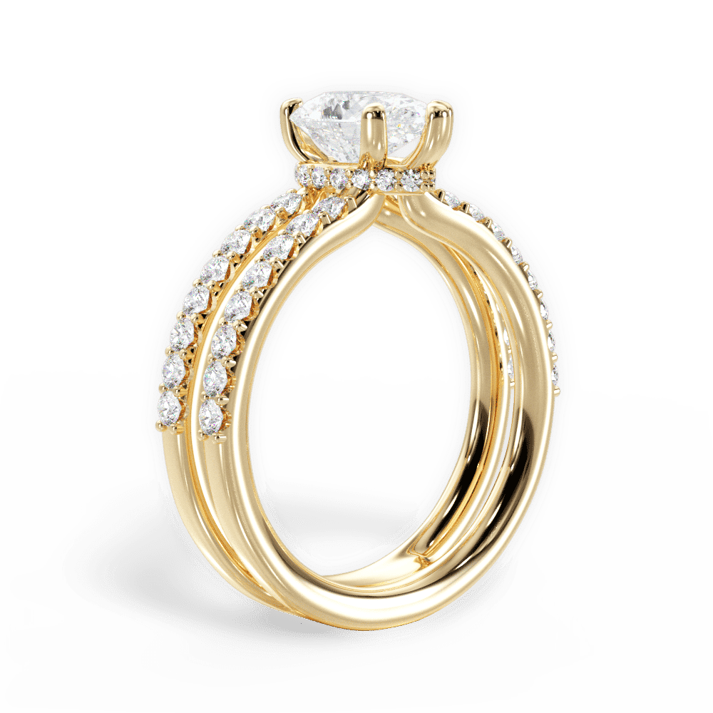 14kt Yellow Gold/18kt Yellow Gold/pear/front