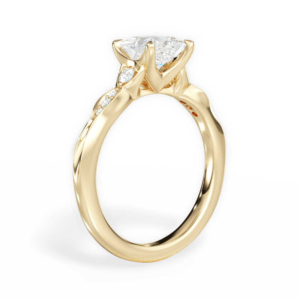 14kt Yellow Gold/18kt Yellow Gold/princess/front