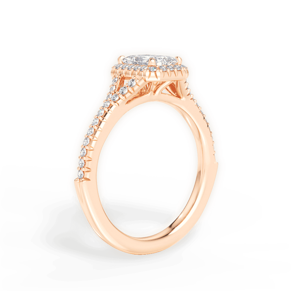 14kt Rose Gold/18kt Rose Gold/emerald/front