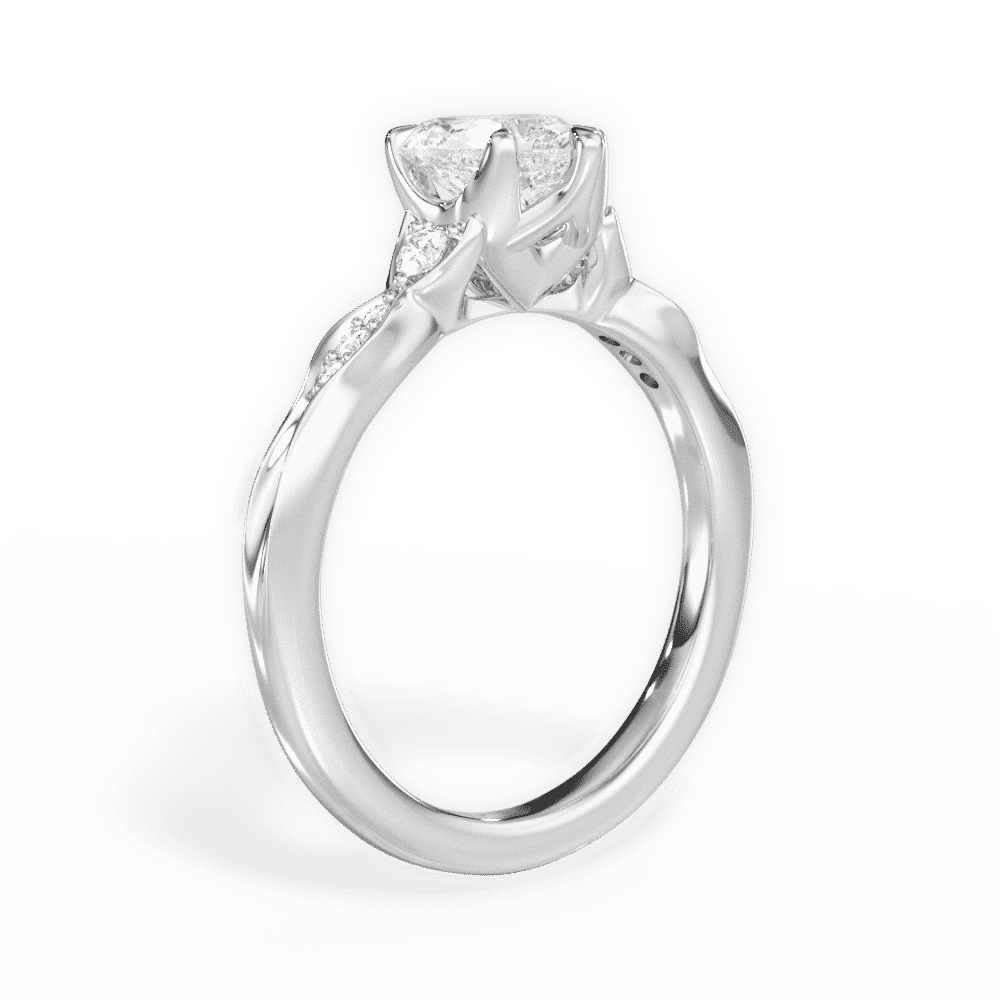 14kt White Gold/18kt White Gold/Platinum/heart/front