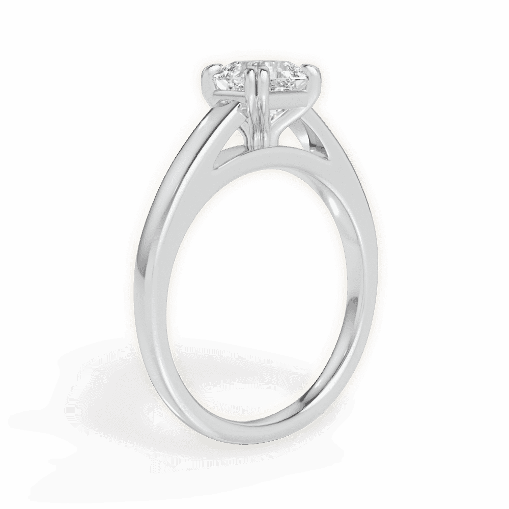 14kt White Gold/18kt White Gold/Platinum/asscher/front