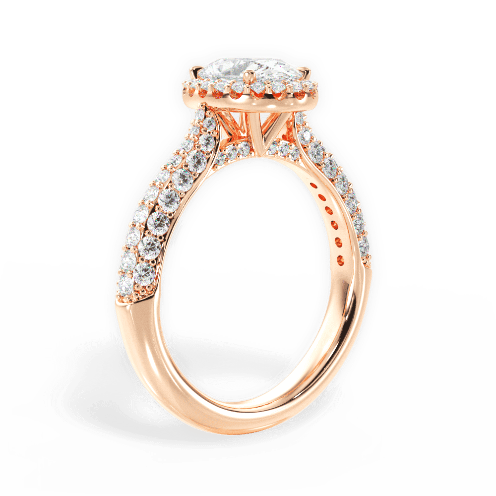 14kt Rose Gold/18kt Rose Gold/oval/front