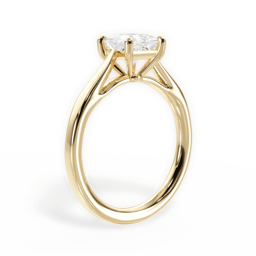 14kt Yellow Gold/18kt Yellow Gold/princess/front