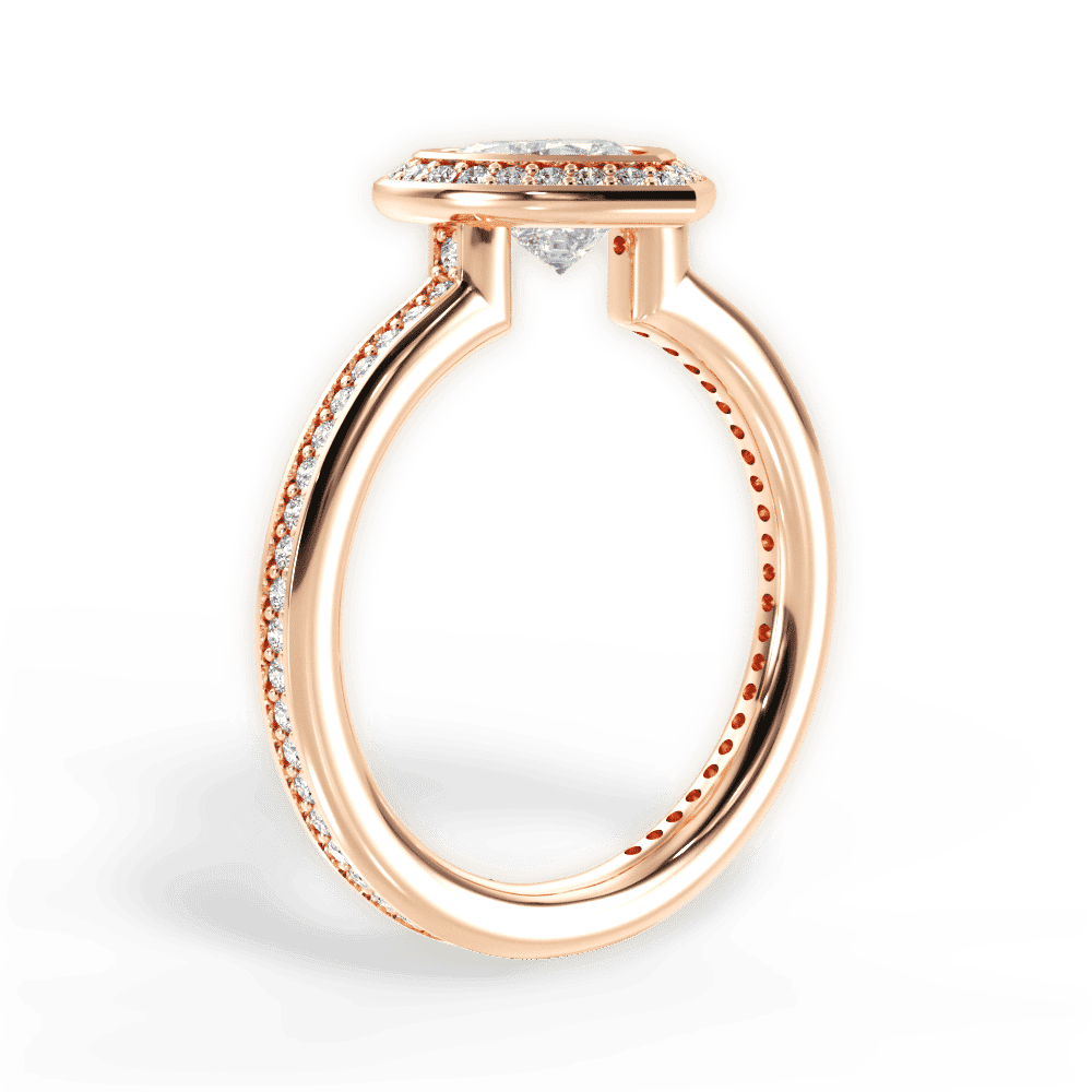 14kt Rose Gold/18kt Rose Gold/heart/front
