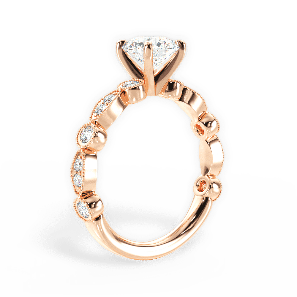 14kt Rose Gold/18kt Rose Gold/round/front