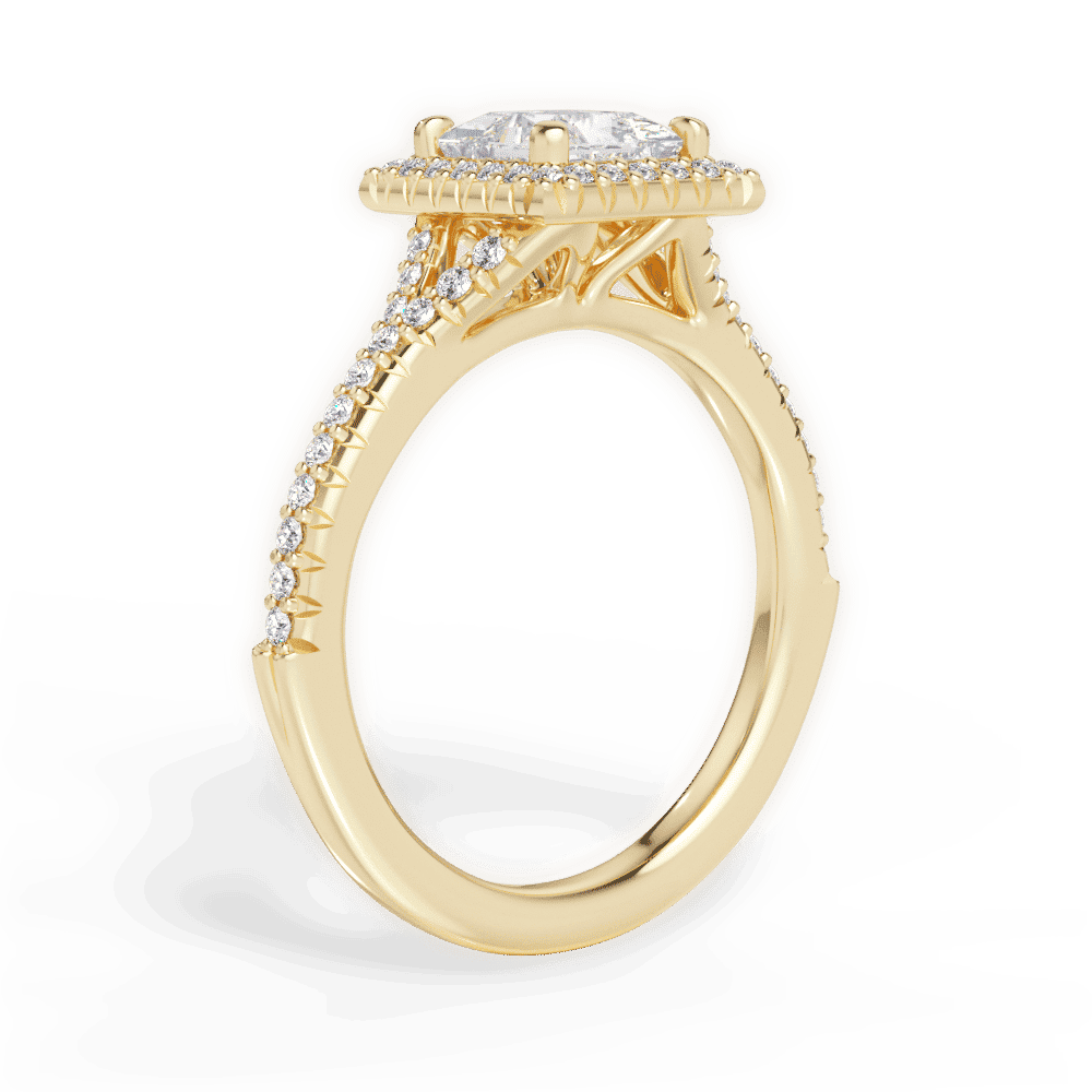 14kt Yellow Gold/18kt Yellow Gold/princess/front