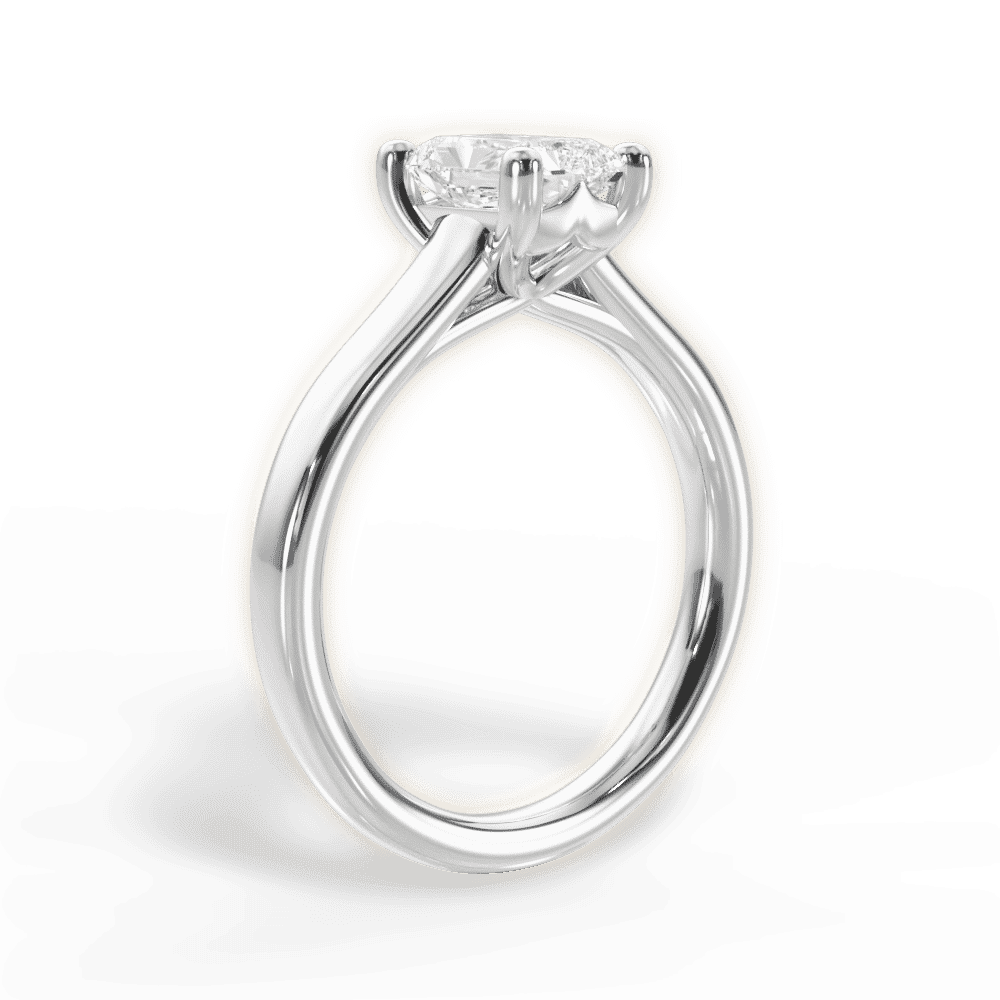 14kt White Gold/18kt White Gold/Platinum/radiant/front