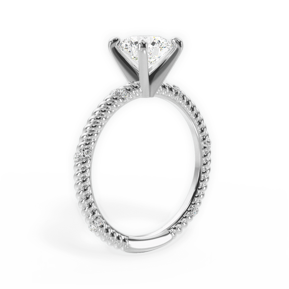 14kt White Gold/18kt White Gold/Platinum/round/front