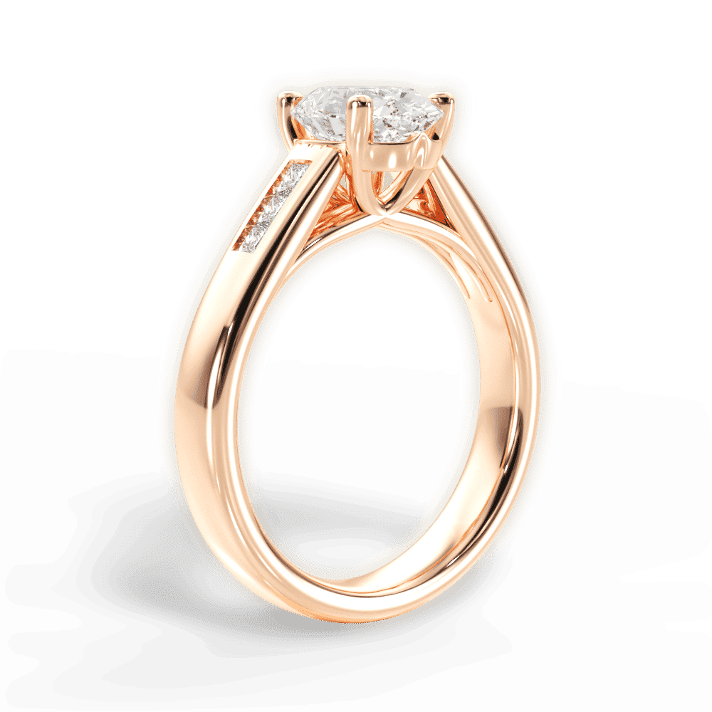 14kt Rose Gold/18kt Rose Gold/oval/front