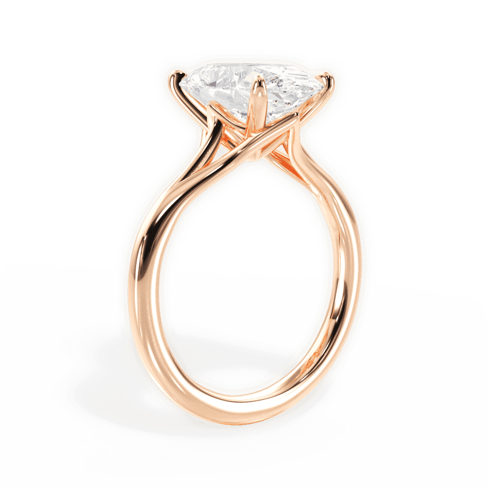 14kt Rose Gold/18kt Rose Gold/oval/front