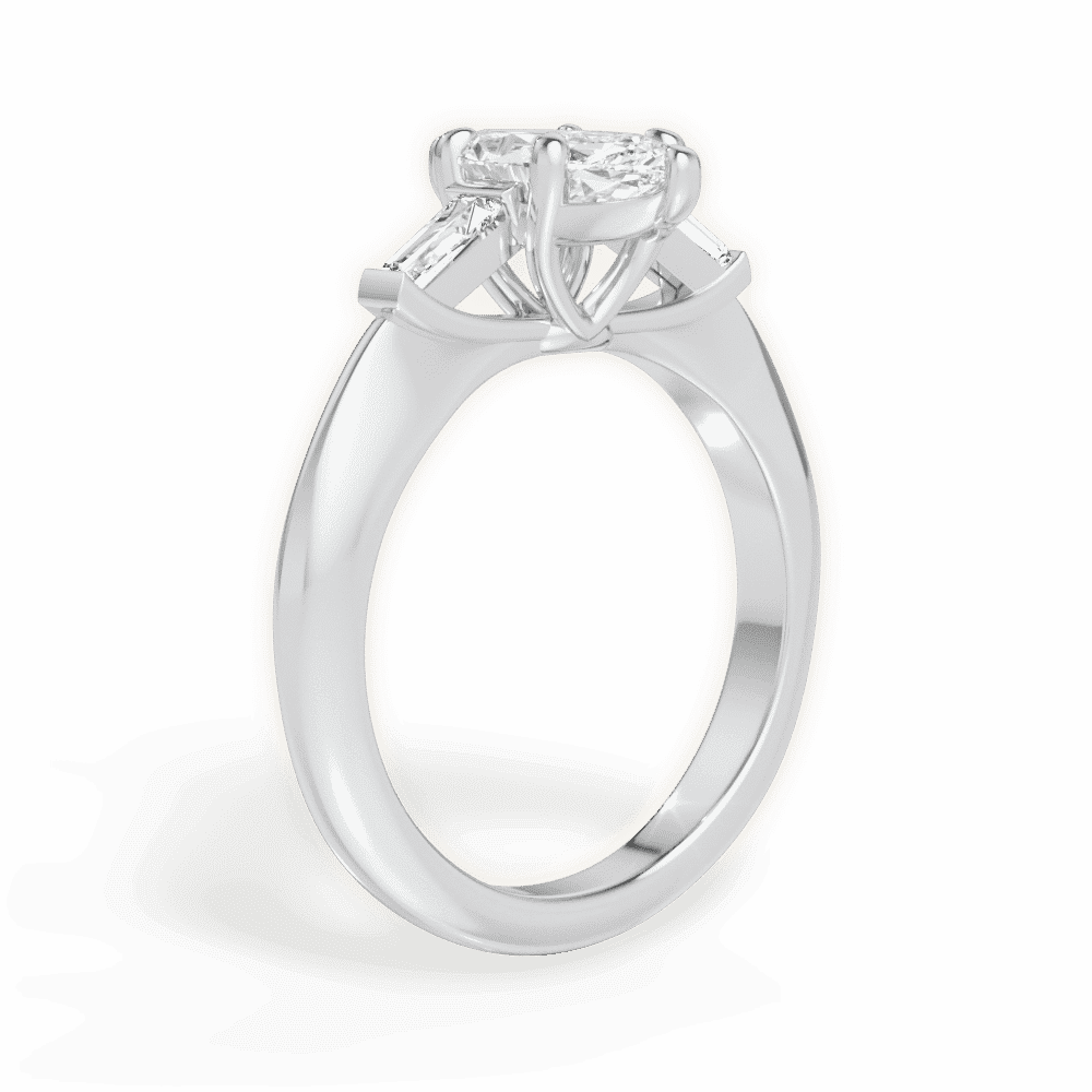 14kt White Gold/18kt White Gold/Platinum/marquise/front