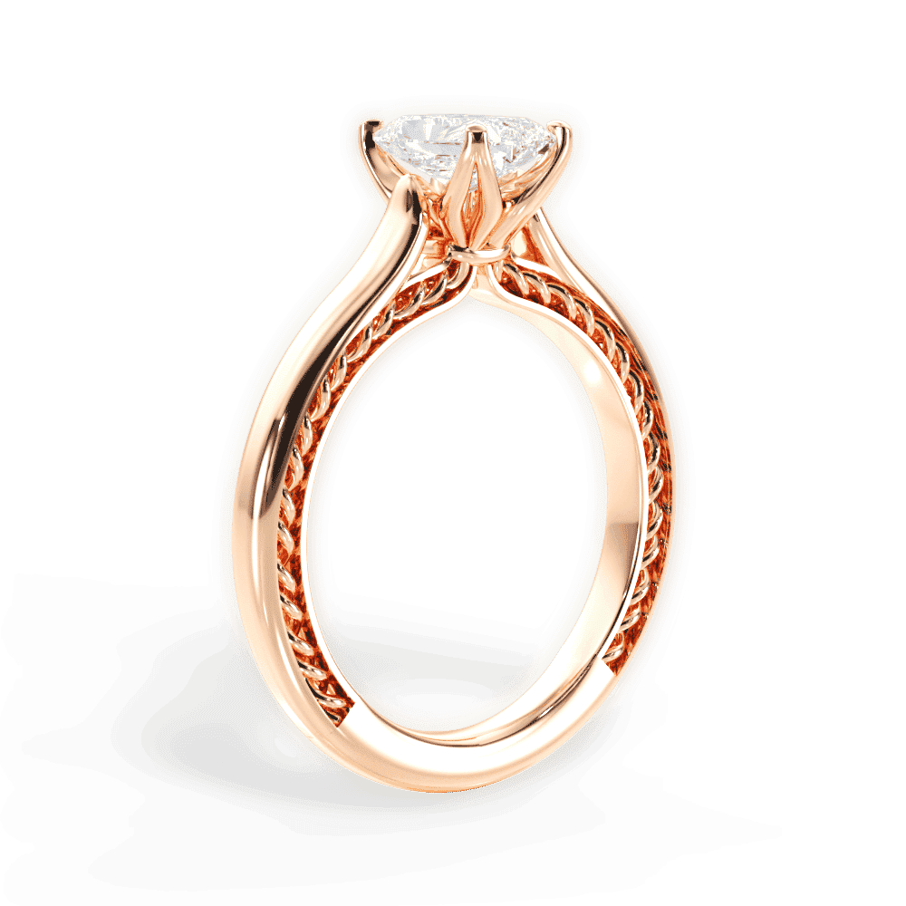 14kt Rose Gold/18kt Rose Gold/radiant/front
