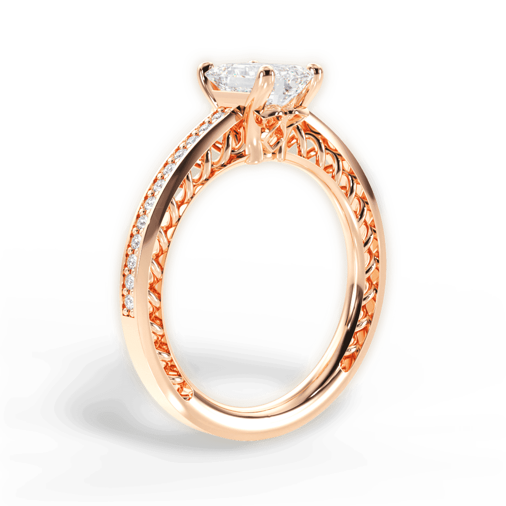 14kt Rose Gold/18kt Rose Gold/emerald/front
