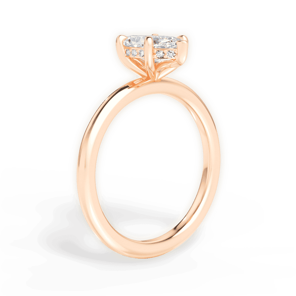 14kt Rose Gold/18kt Rose Gold/marquise/front