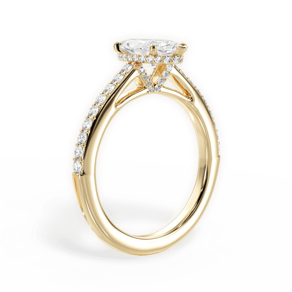 14kt Yellow Gold/18kt Yellow Gold/marquise/front
