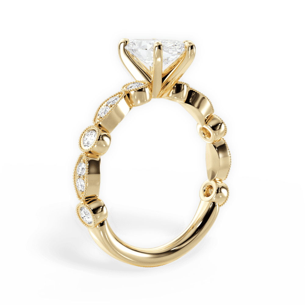 14kt Yellow Gold/18kt Yellow Gold/marquise/front