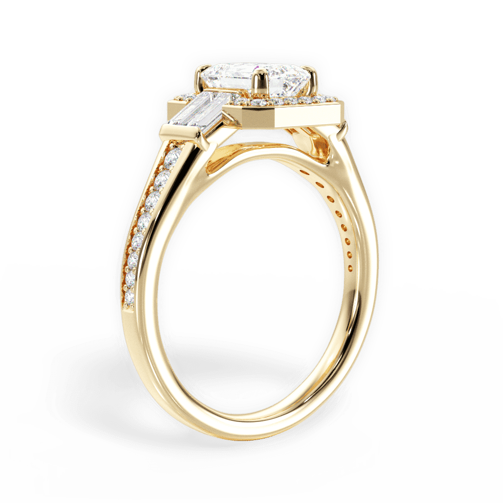 14kt Yellow Gold/18kt Yellow Gold/emerald/front