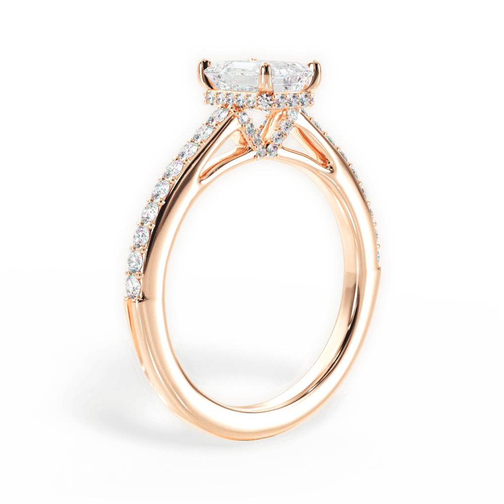 14kt Rose Gold/18kt Rose Gold/emerald/front
