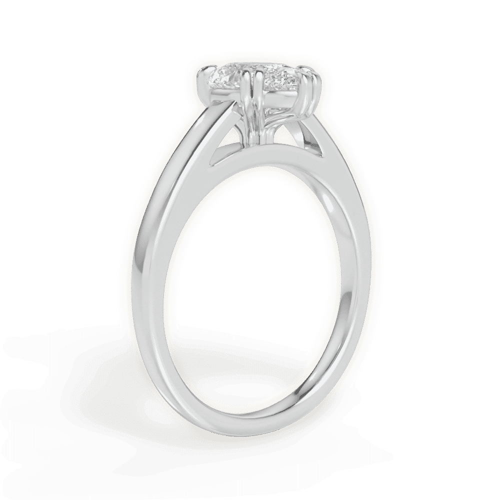 14kt White Gold/18kt White Gold/Platinum/pear/front