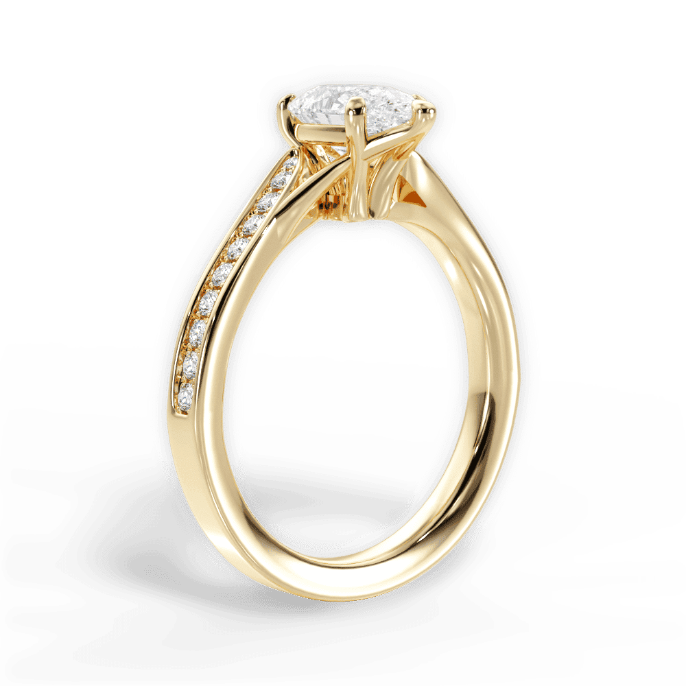 14kt Yellow Gold/18kt Yellow Gold/pear/front