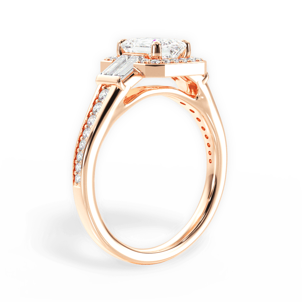 14kt Rose Gold/18kt Rose Gold/emerald/front