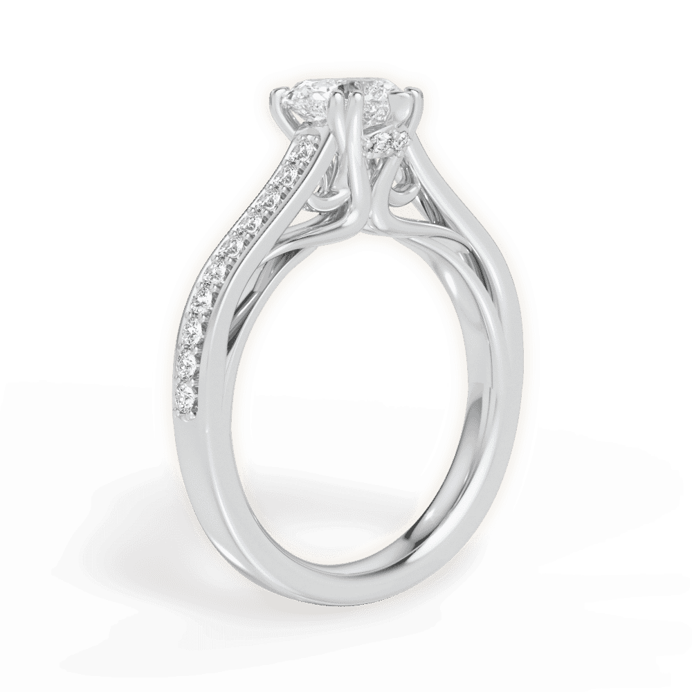 14kt White Gold/18kt White Gold/Platinum/heart/front