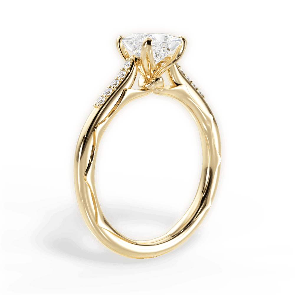 14kt Yellow Gold/18kt Yellow Gold/princess/front
