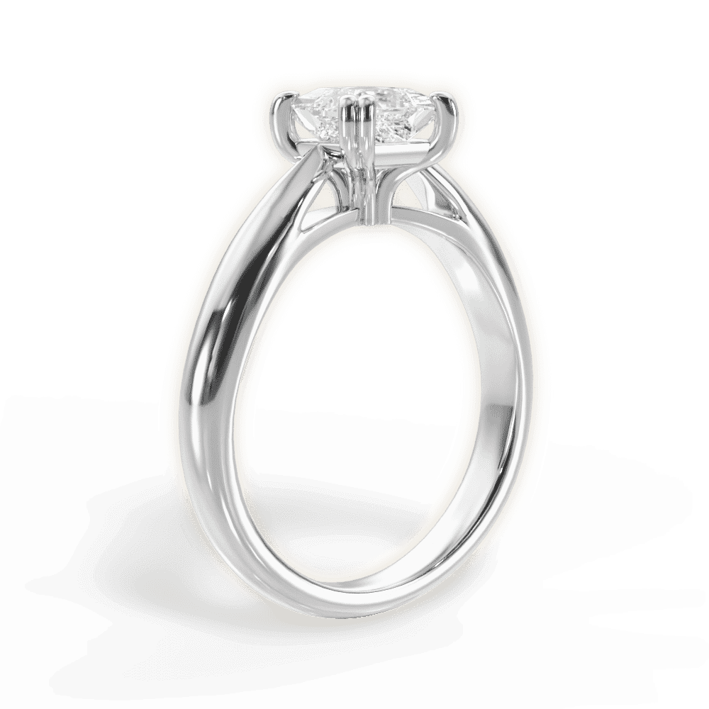 14kt White Gold/18kt White Gold/Platinum/princess/front