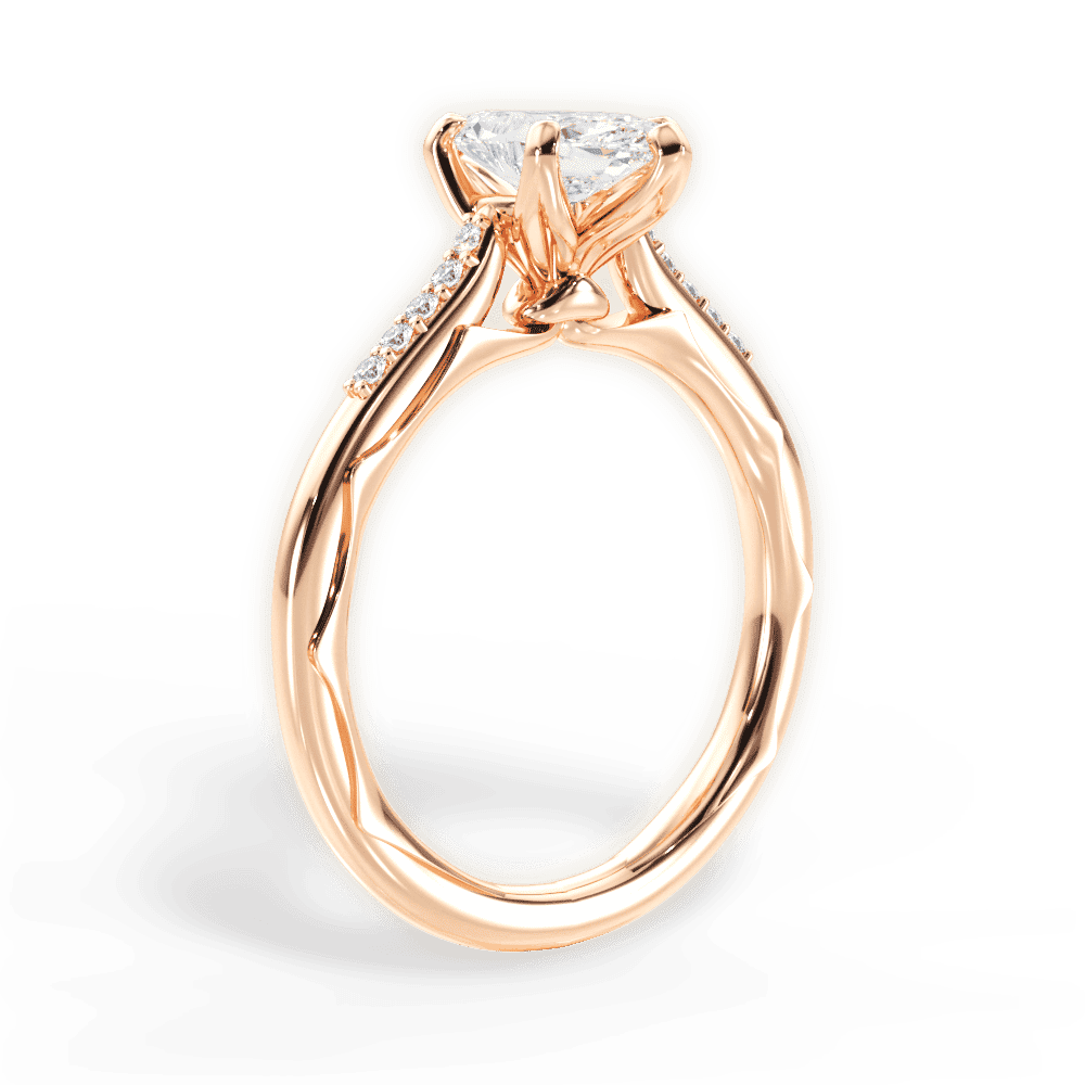 14kt Rose Gold/18kt Rose Gold/marquise/front