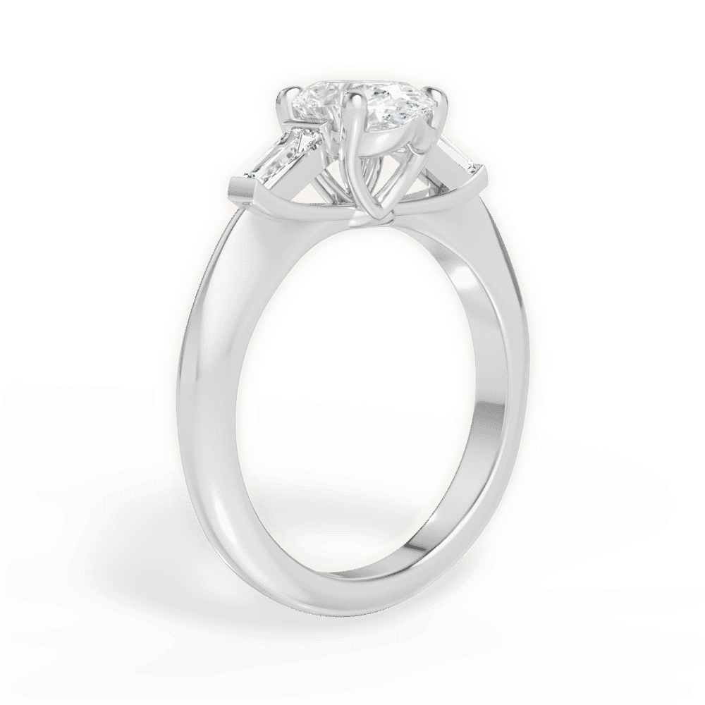 14kt White Gold/18kt White Gold/Platinum/oval/front