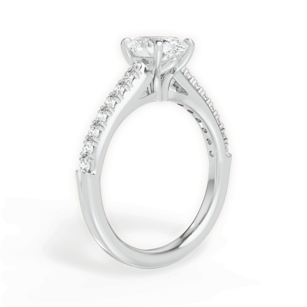 14kt White Gold/18kt White Gold/Platinum/oval/front