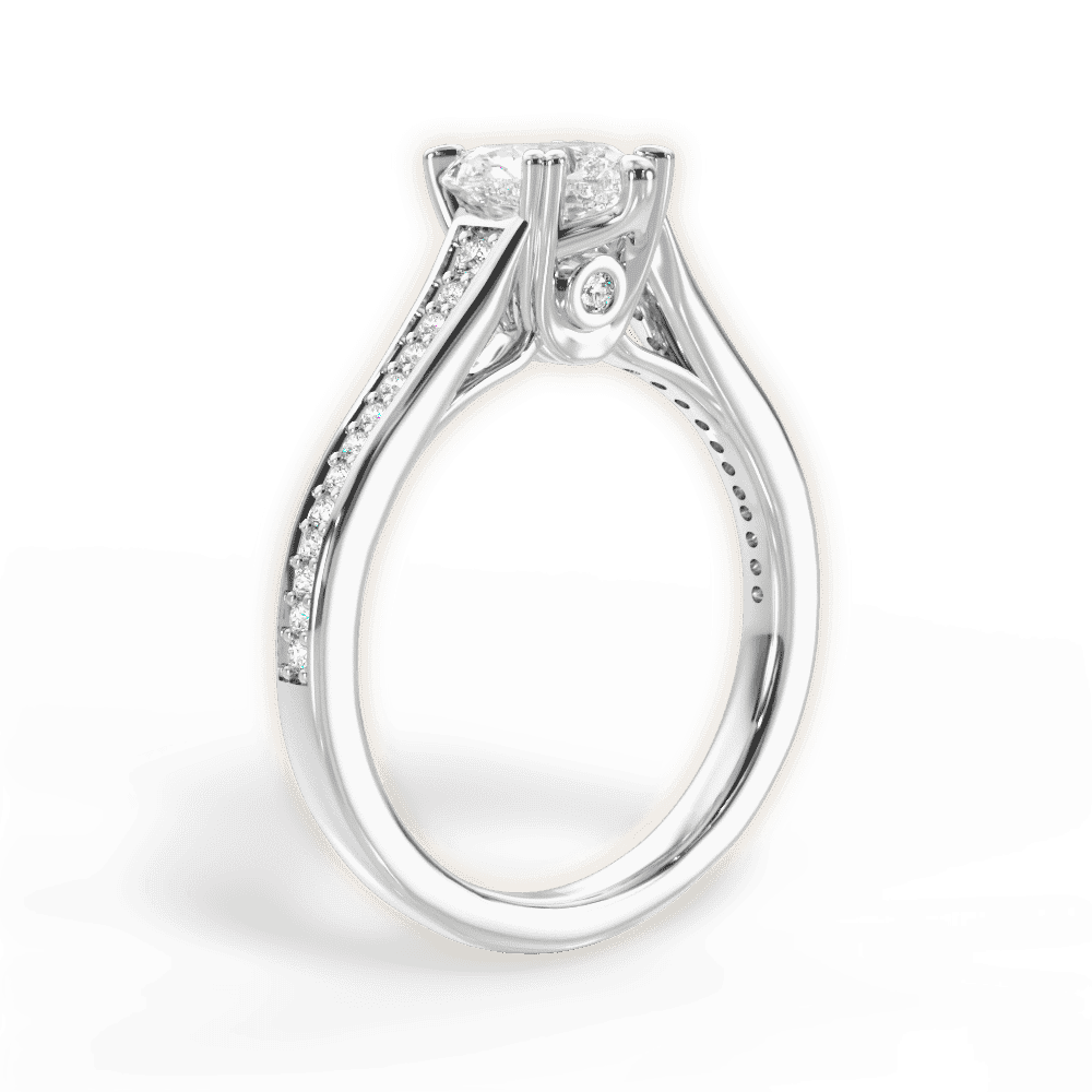 14kt White Gold/18kt White Gold/Platinum/heart/front