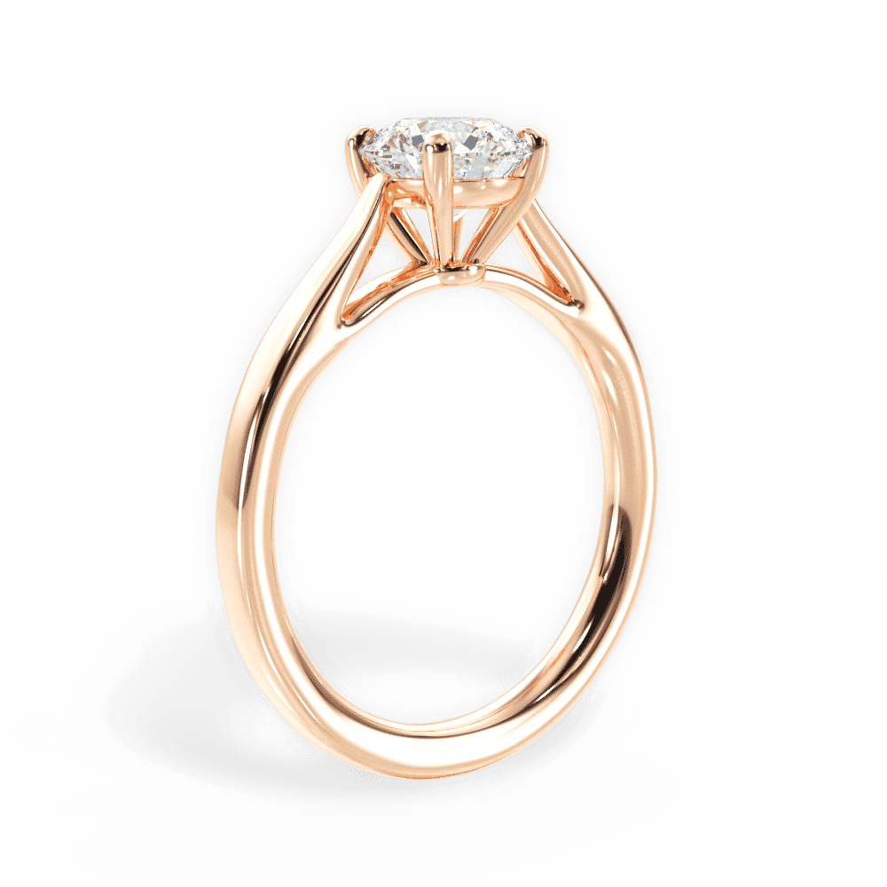 14kt Rose Gold/18kt Rose Gold/round/front