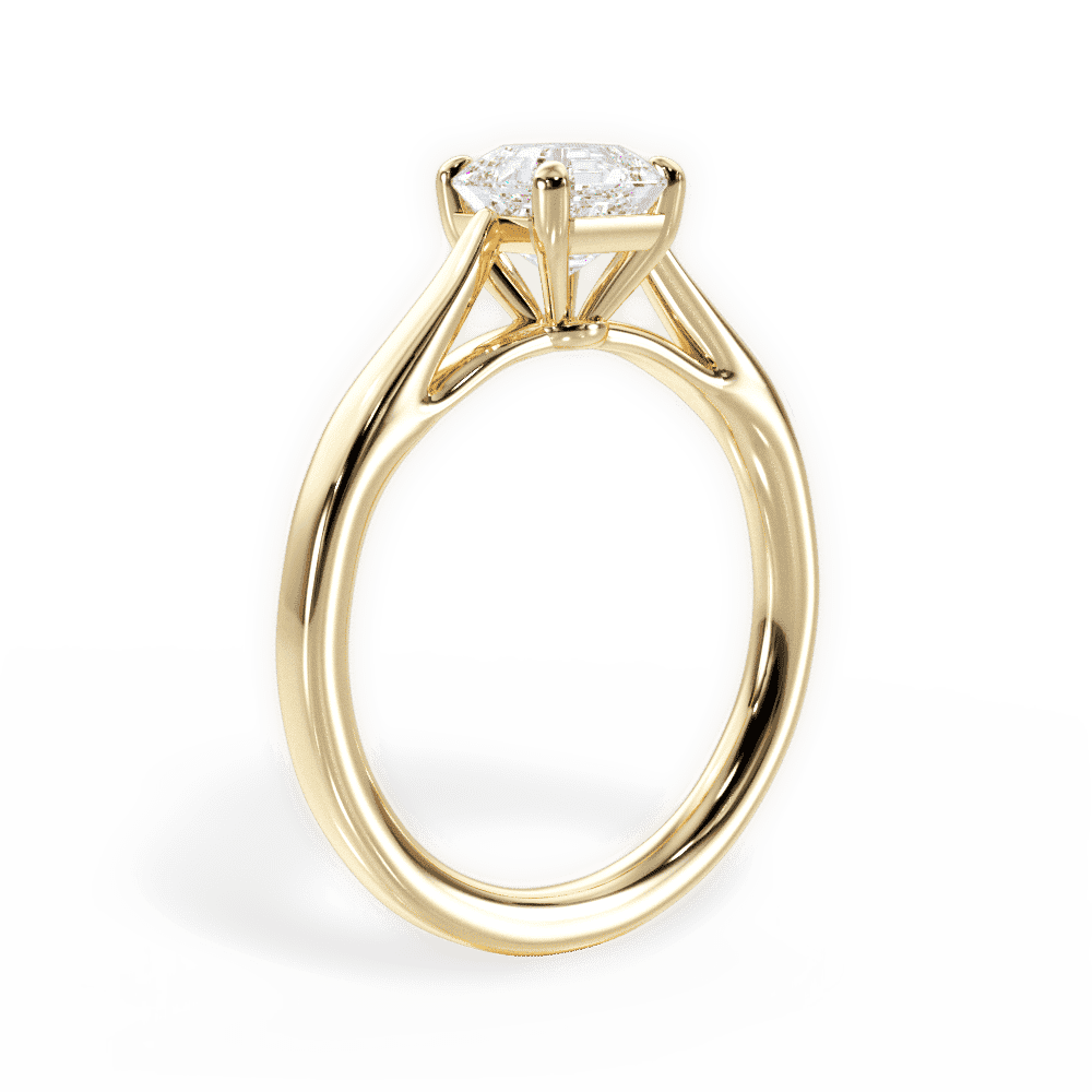 14kt Yellow Gold/18kt Yellow Gold/asscher/front