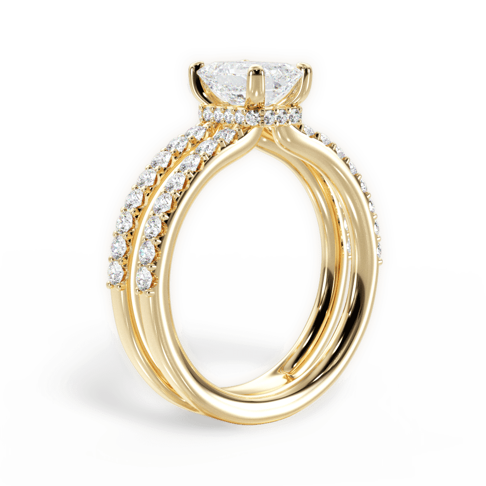 14kt Yellow Gold/18kt Yellow Gold/emerald/front