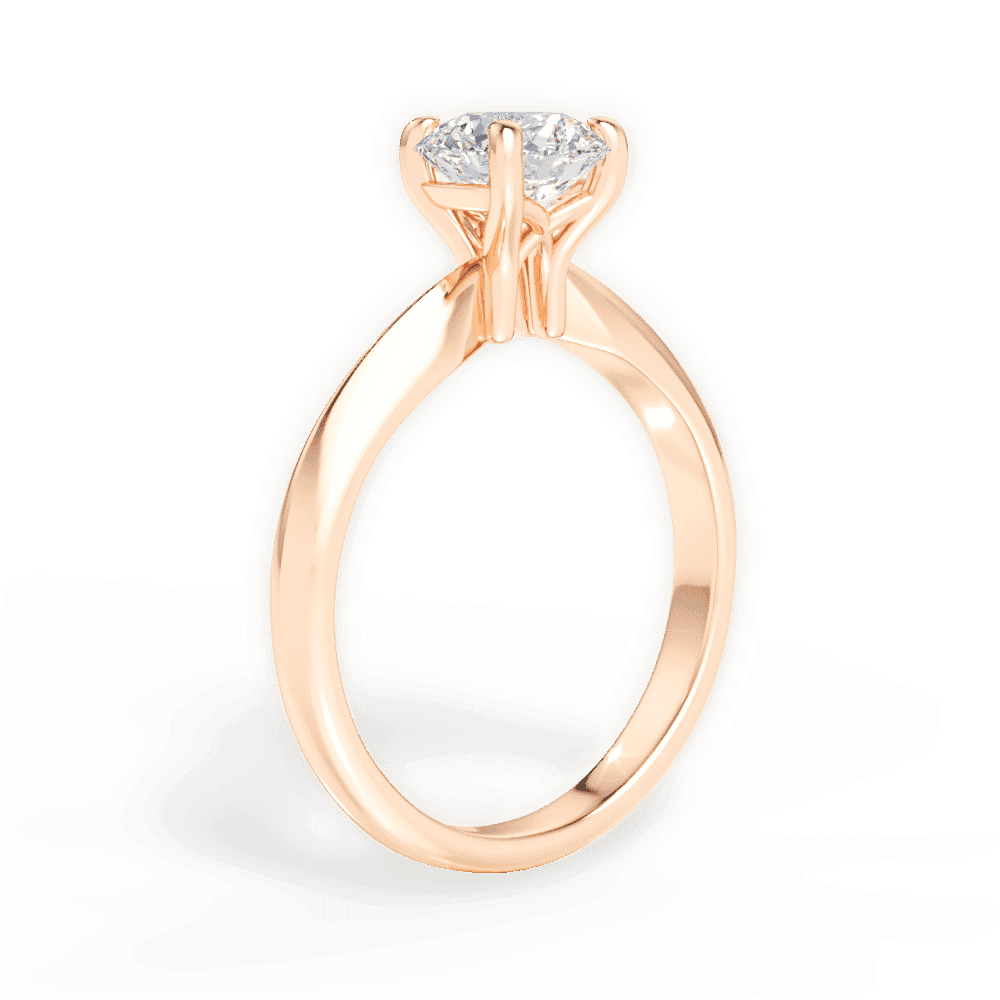 14kt Rose Gold/18kt Rose Gold/round/front