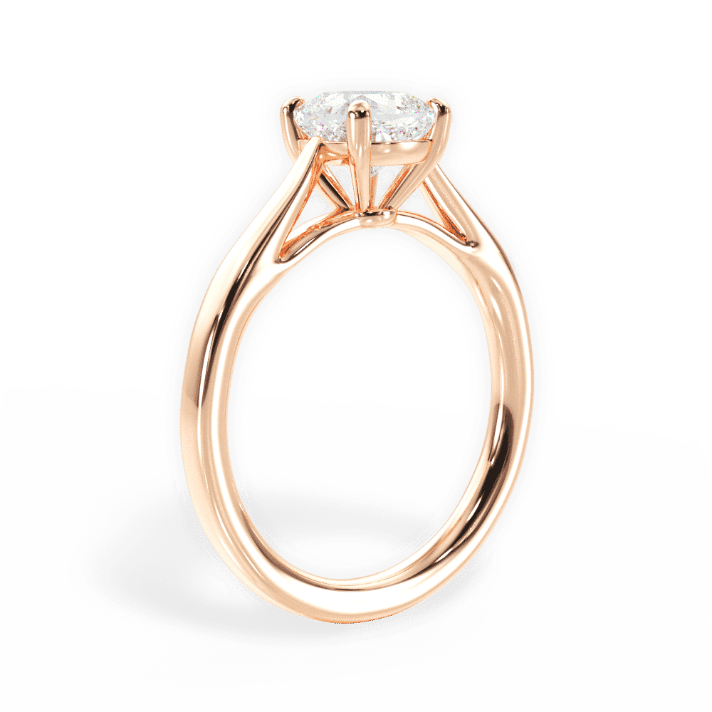 14kt Rose Gold/18kt Rose Gold/cushion/front