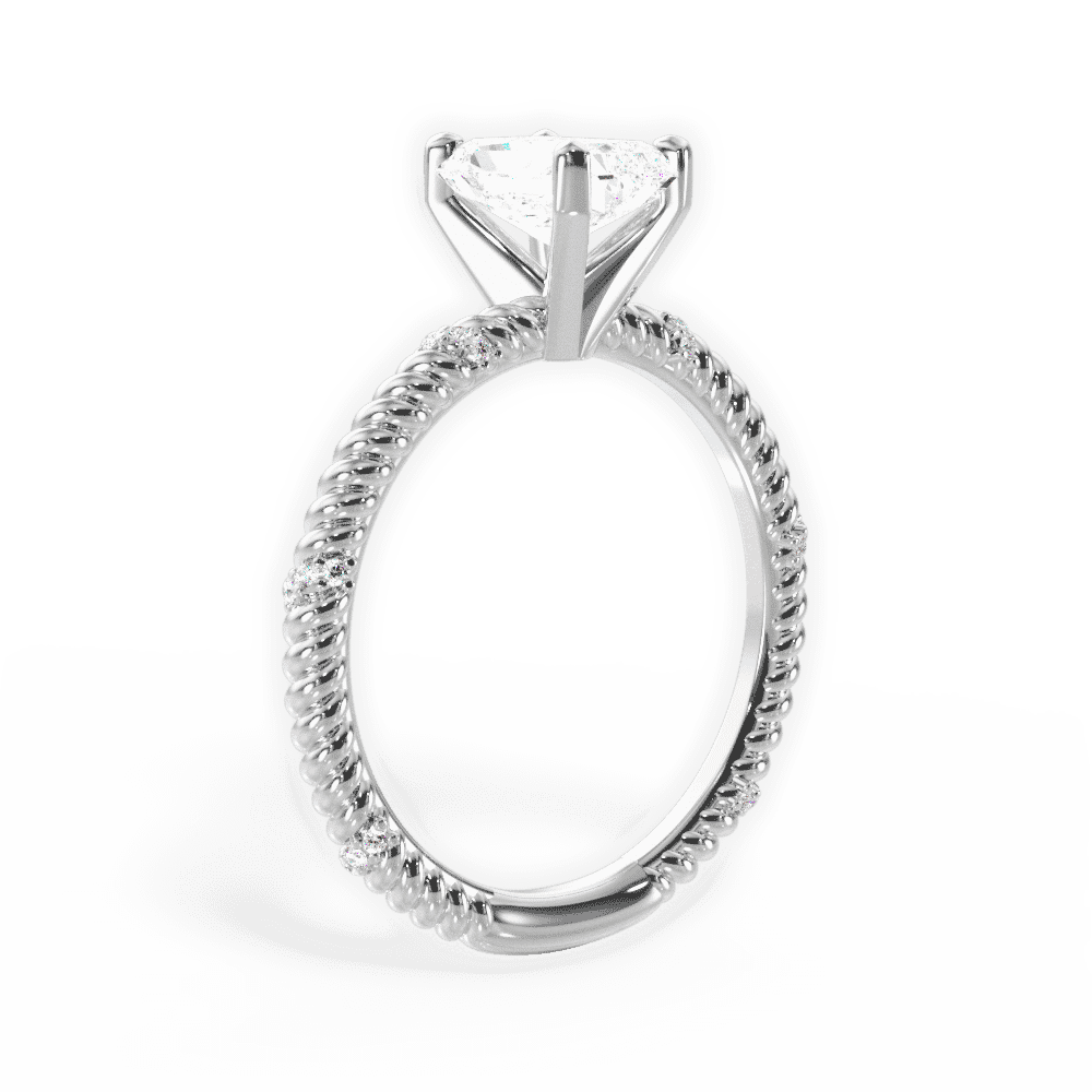 14kt White Gold/18kt White Gold/Platinum/radiant/front