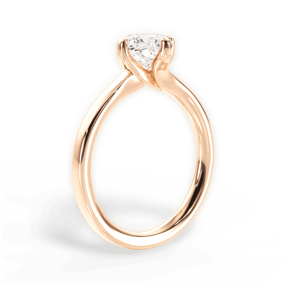 14kt Rose Gold/18kt Rose Gold/cushion/front