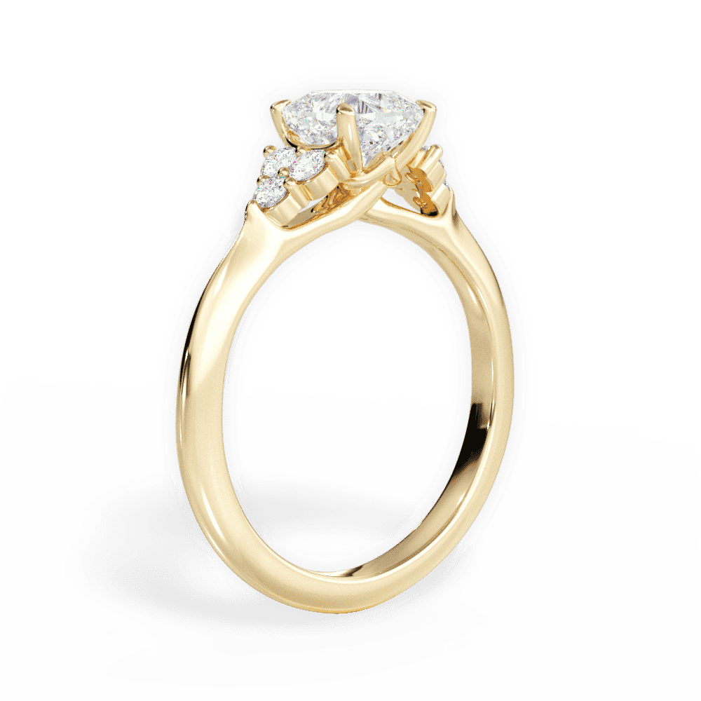 14kt Yellow Gold/18kt Yellow Gold/cushion/front