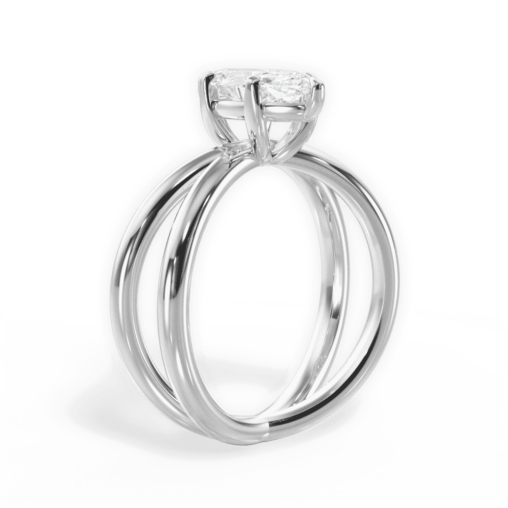 14kt White Gold/18kt White Gold/Platinum/marquise/front