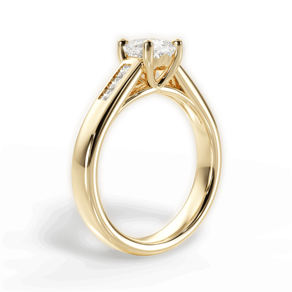 14kt Yellow Gold/18kt Yellow Gold/cushion/front
