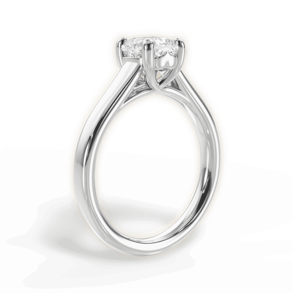 14kt White Gold/18kt White Gold/Platinum/cushion/front