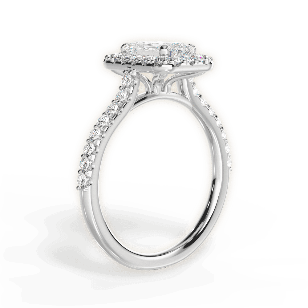 14kt White Gold/18kt White Gold/Platinum/emerald/front