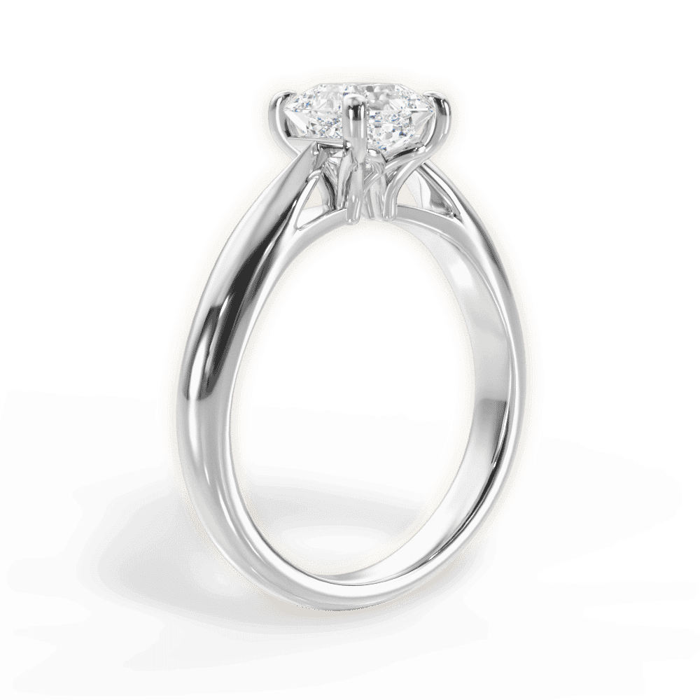 14kt White Gold/18kt White Gold/Platinum/asscher/front