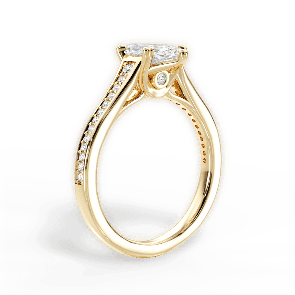 14kt Yellow Gold/18kt Yellow Gold/marquise/front