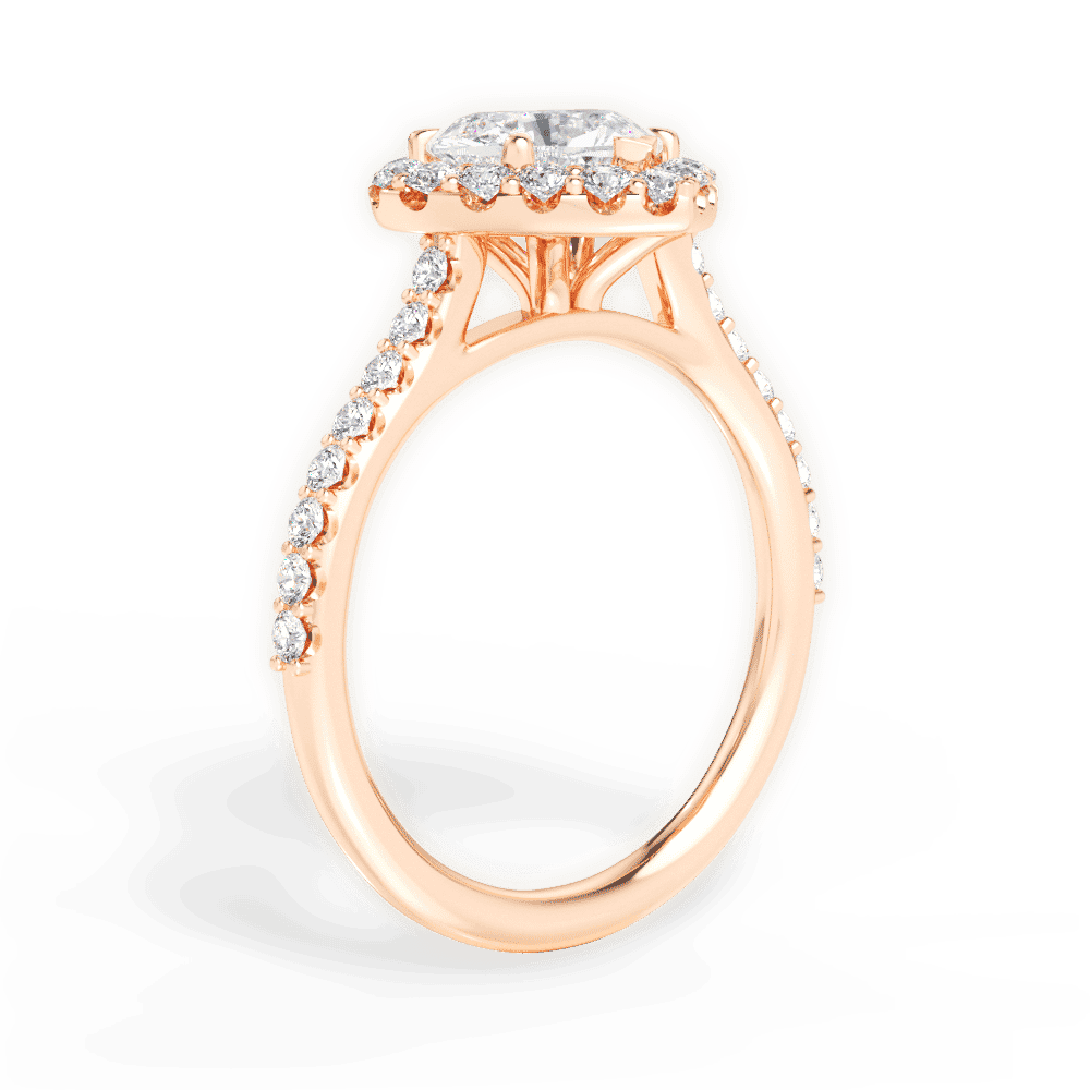 14kt Rose Gold/18kt Rose Gold/heart/front