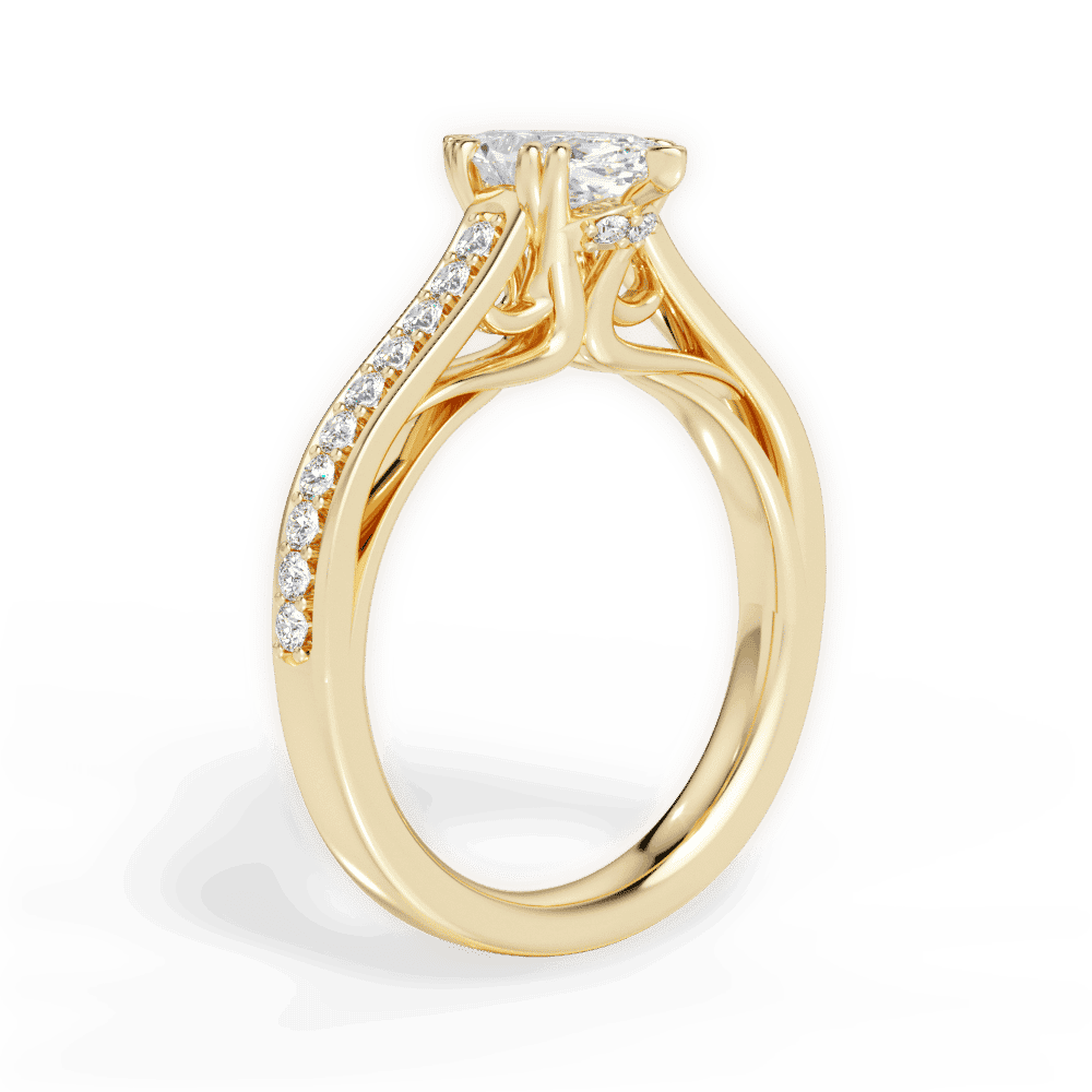14kt Yellow Gold/18kt Yellow Gold/marquise/front